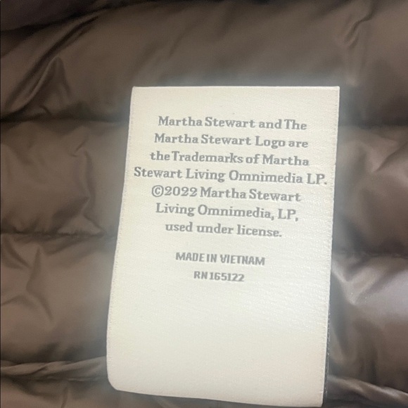 🍫 Martha Stewart Chocolate Brown Quilted Down Puffer Vest - Picture 7 of 8